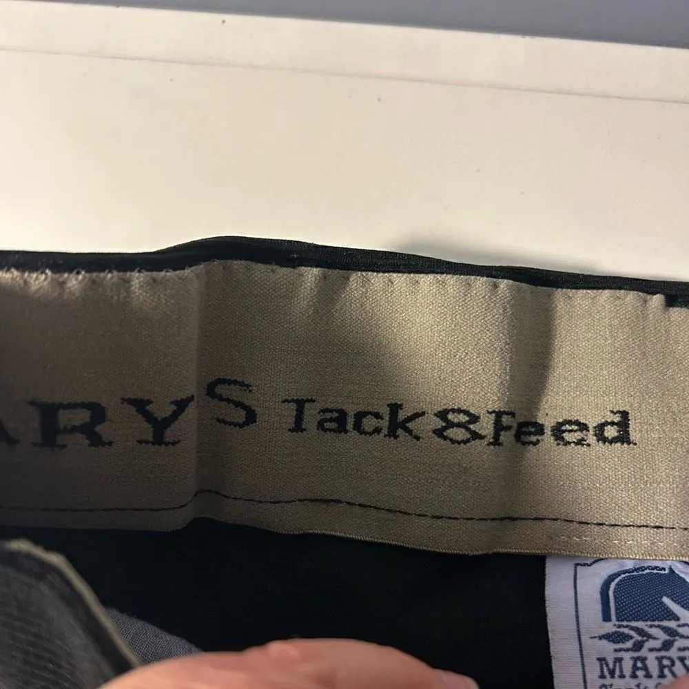 Marys Tack & Feed black ribb low rise wwb knee riding pants size 28 - Image 7