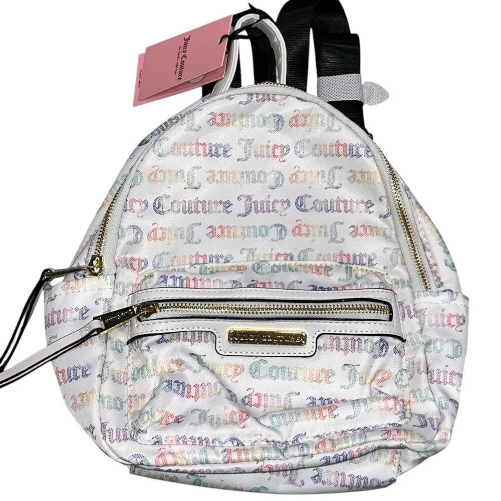 NEW Juicy Couture Rosie Multicolor Rainbow Mini Backpack Bag Purse - Image 2