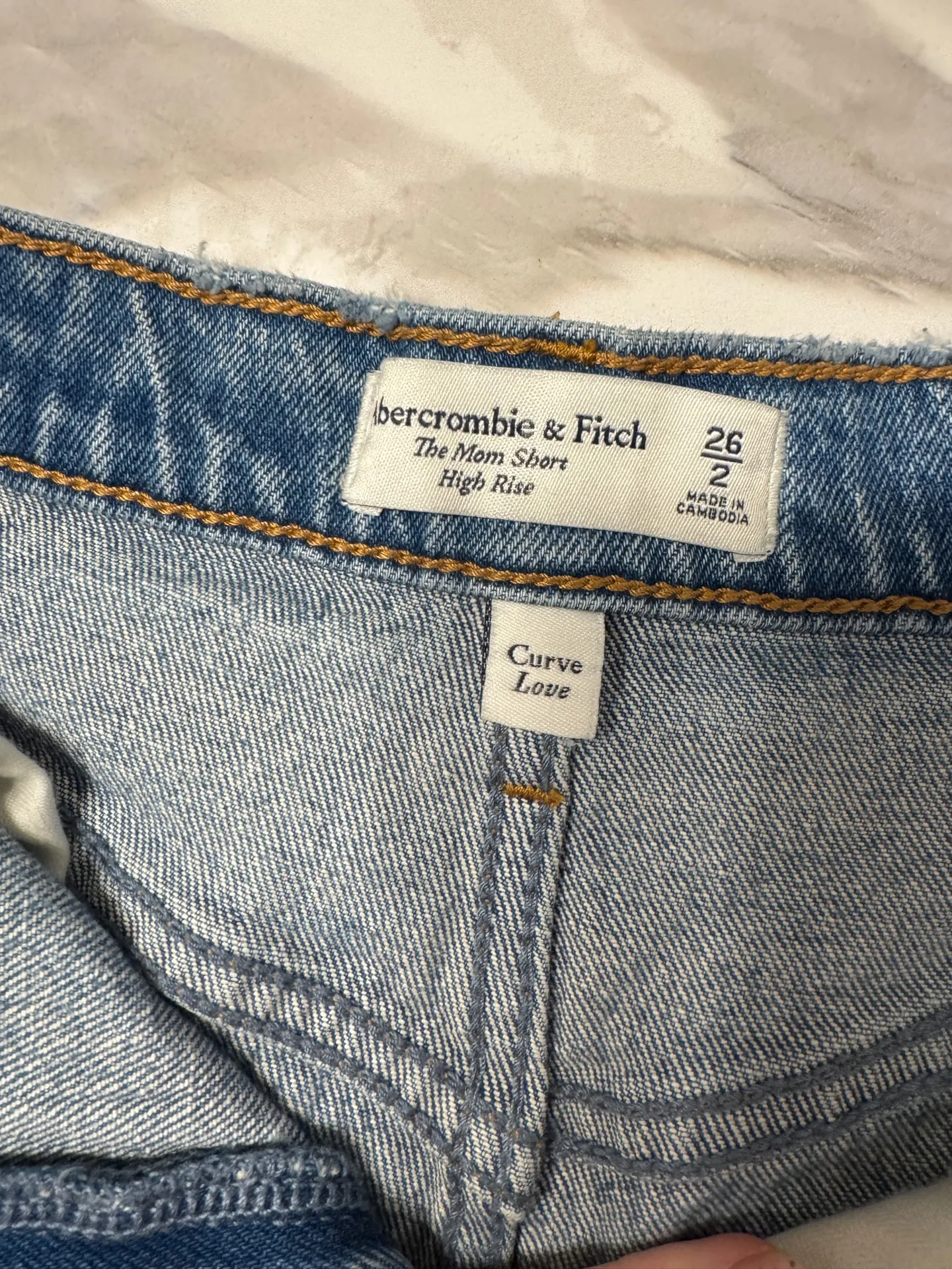 Abercrombie High-Rise Mom Curve Love Shorts - Image 4