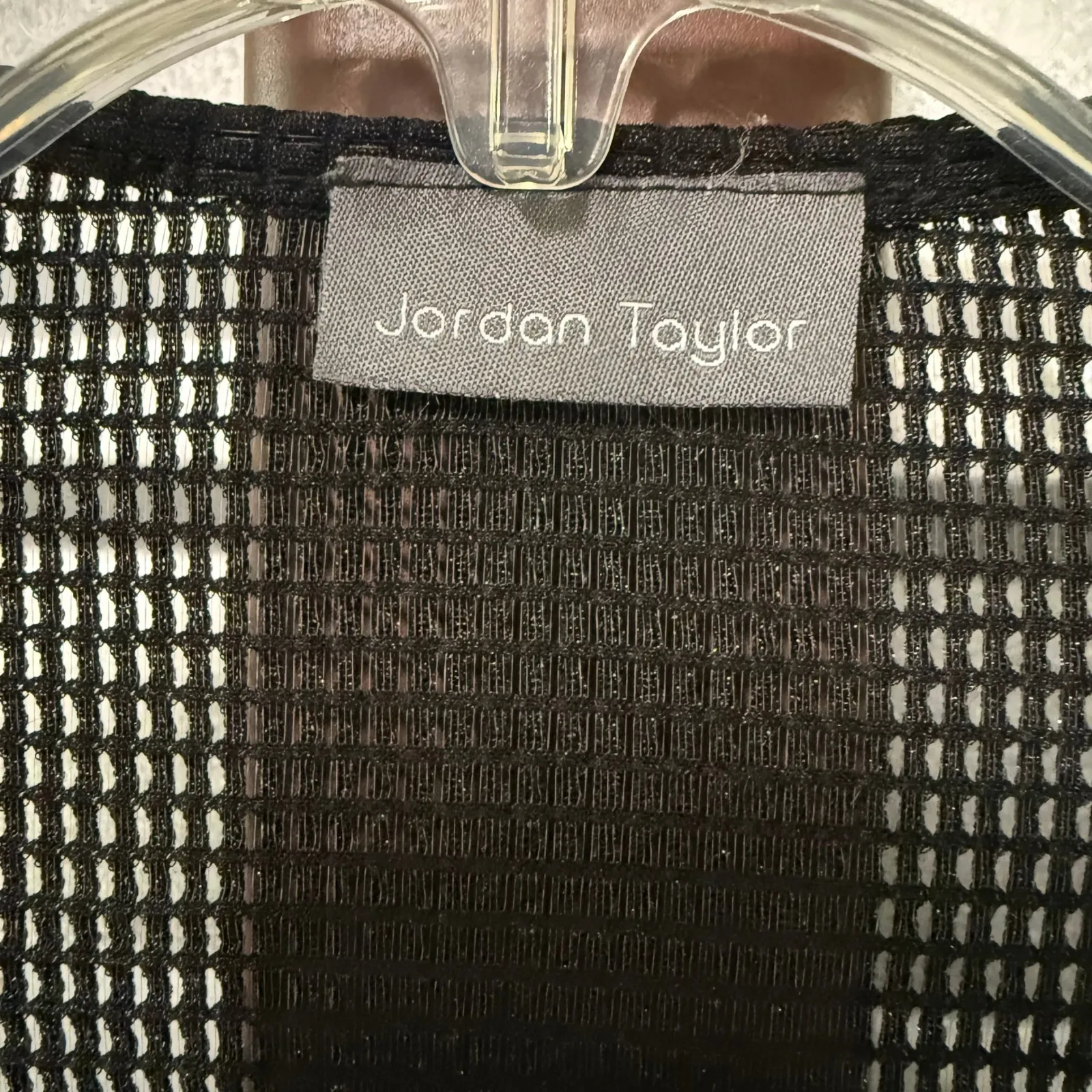 Jordan Taylor Womens Black Mesh Swimsuit Cover Up Oversized Large Resort Vaca - Image 4