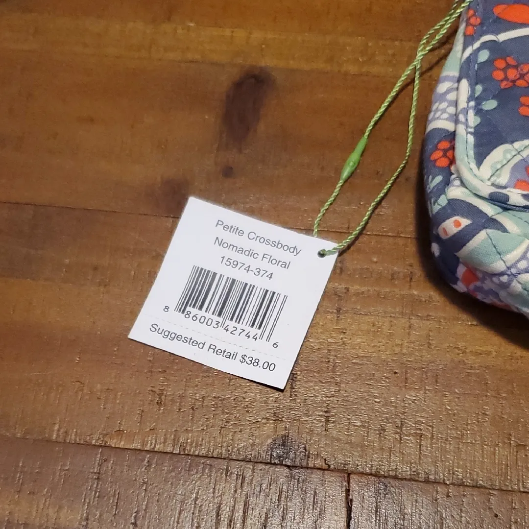 Vera Bradley Blue and Red Floral Mini Bag - Image 3