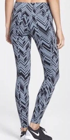 Nike Blue Graphite & Black Legendary Freeze Frame Leggings - Image 2