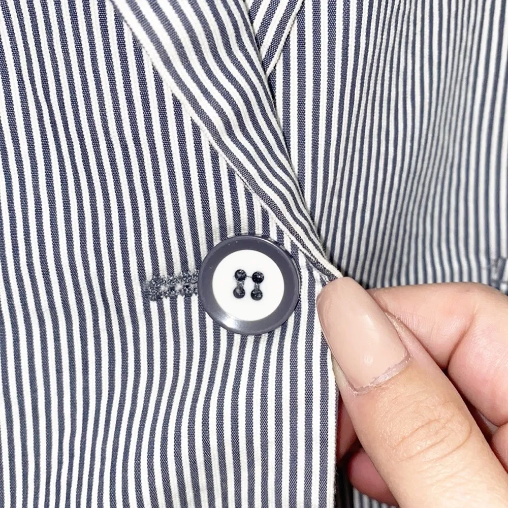 Grace Elements Shirt Sleeve Pin Striped Blazer - Image 5