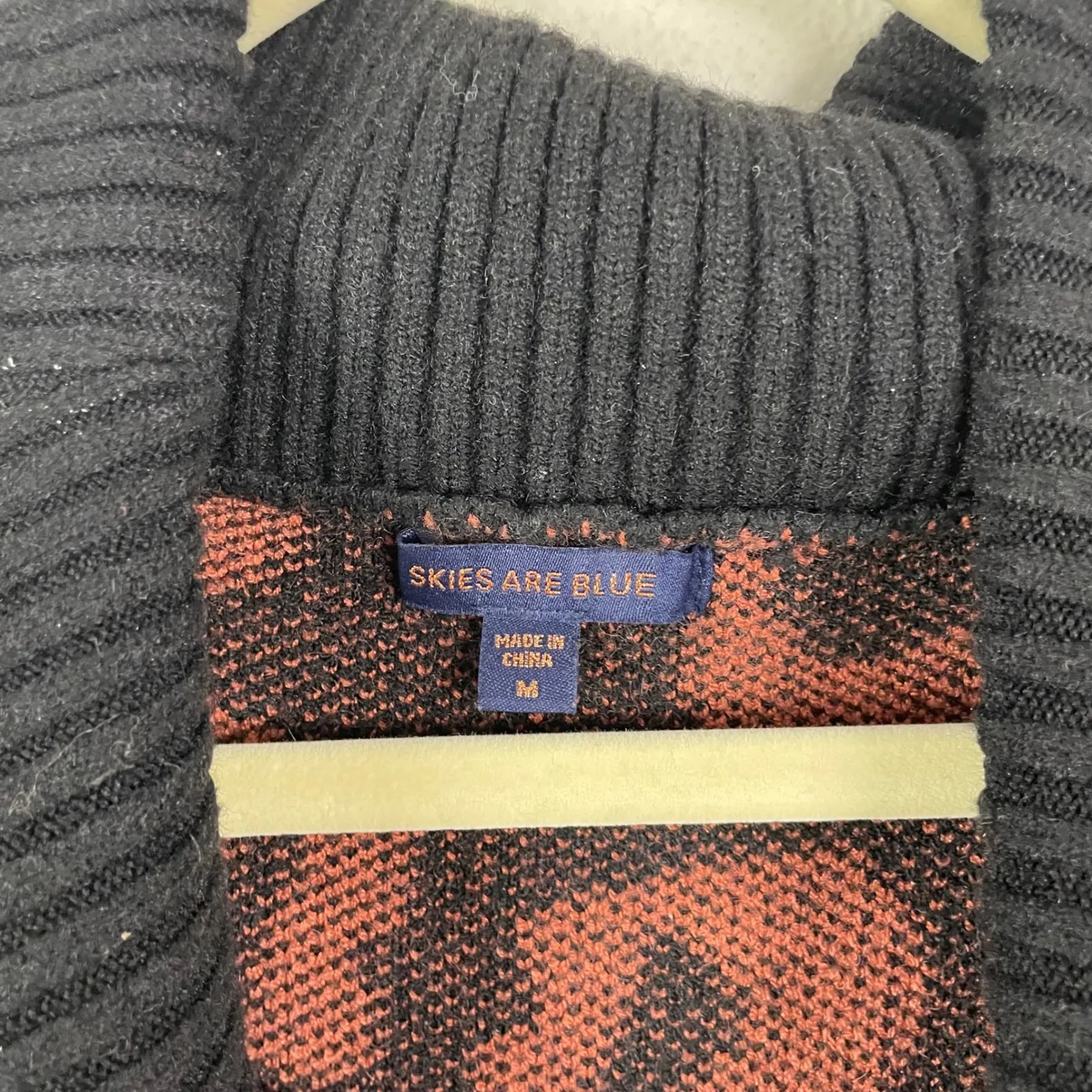 Skies Are Blue Leopard Print Turtleneck Sweater Women Size M Brown White Black - Image 3