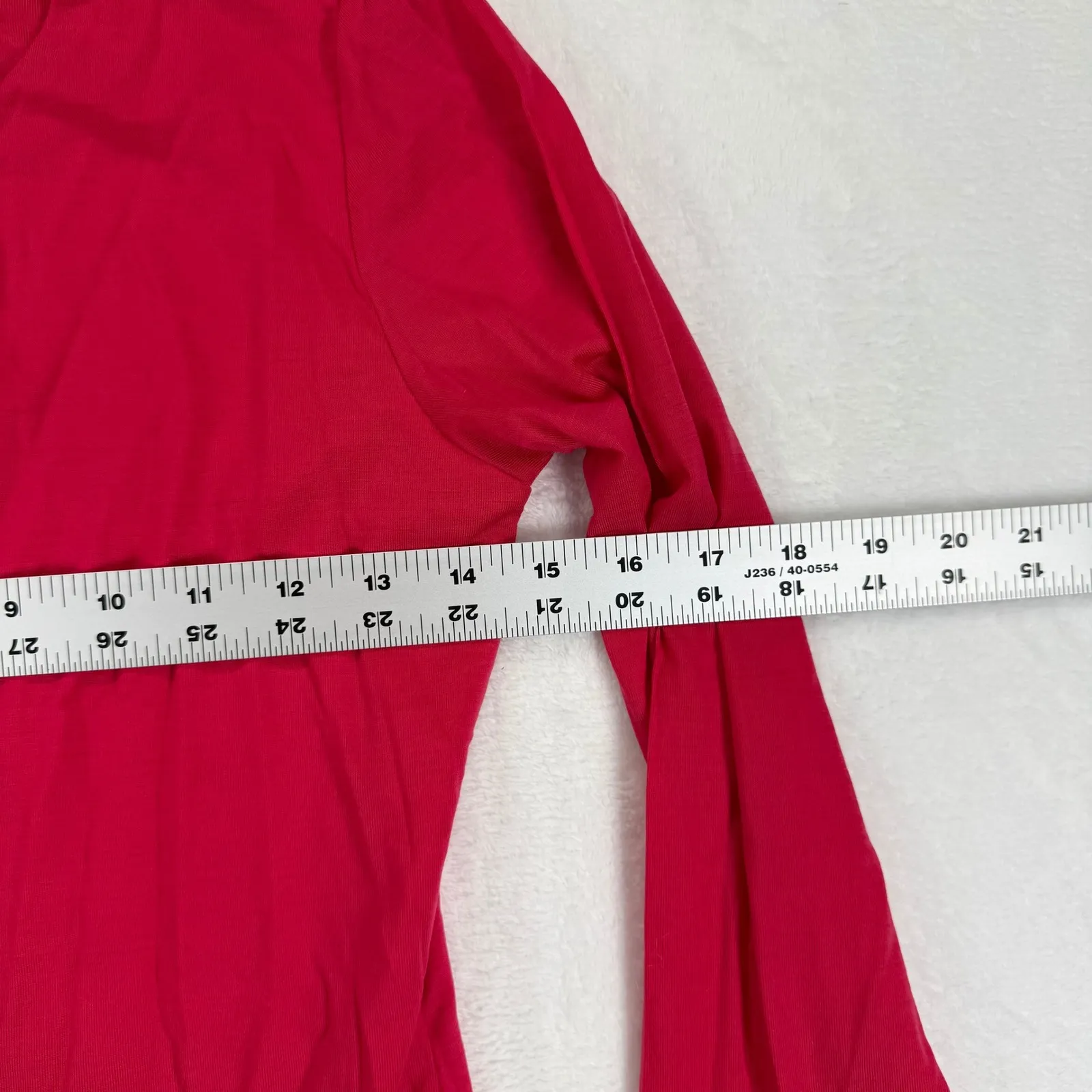 WOOLX Sophia Red Long Sleeve Merino Wool Blend Thong Bodysuit Womens Small - Image 2