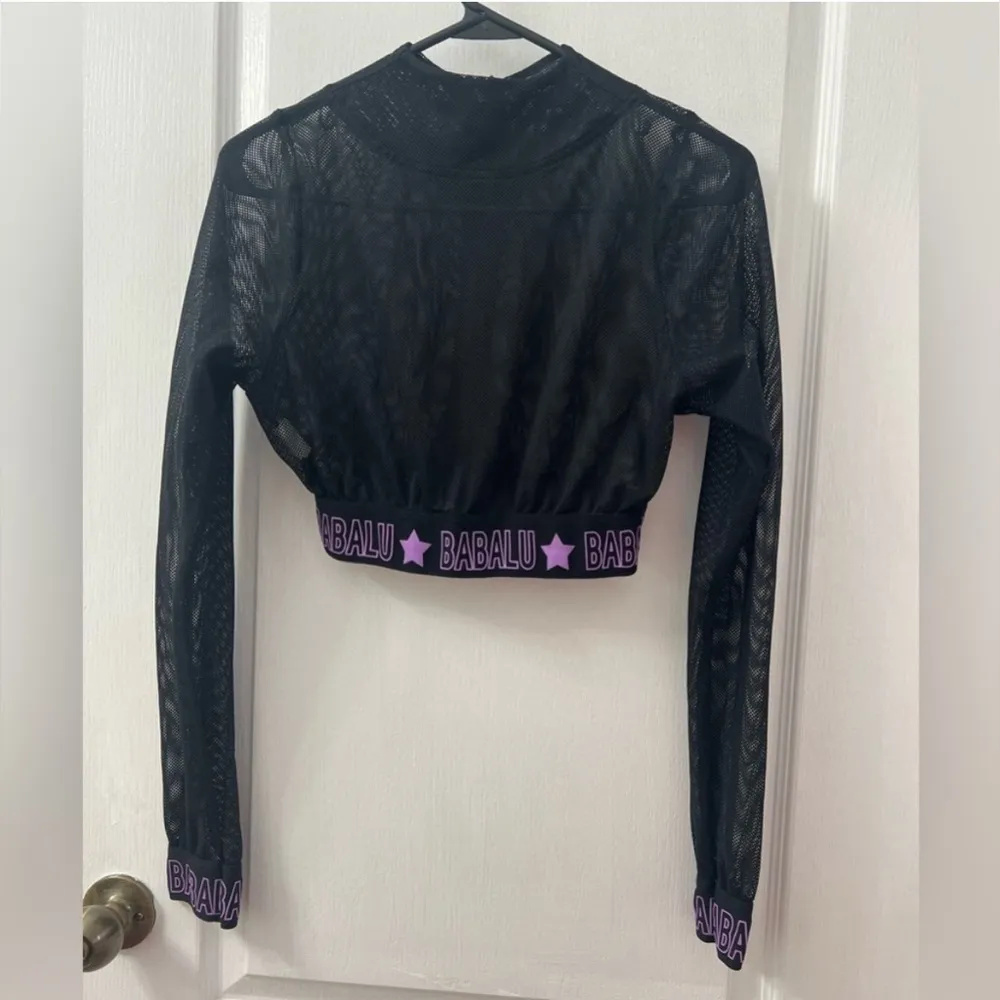 Babalú long sleeve cropped jacket (Size S) Black - Image 4