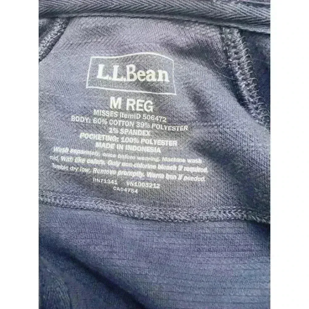 L.L. Bean Jacket Womens Size M Blue Herringbone Full Zip Performance UPF 50 Hike Size M - Image 6