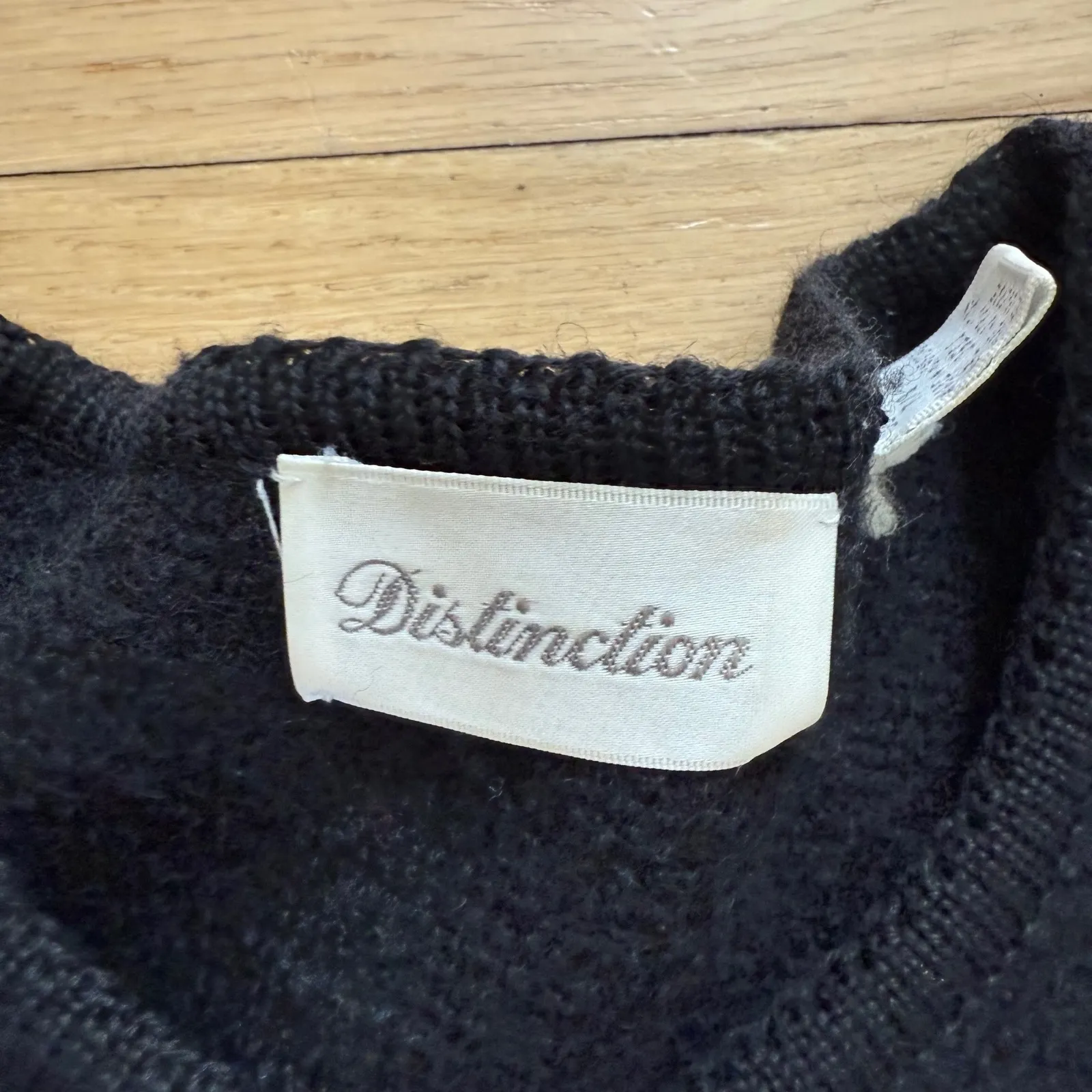 100% Wool Women's 7/8‎ Cardigan Button Front Jacket Black Size M Size M - Image 2