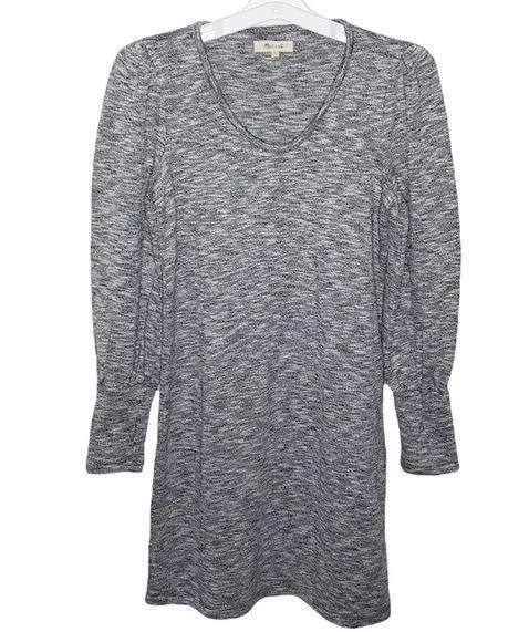 Madewell Heathered Gray Puff Sleeve Sweater Dress  size S - Image 7