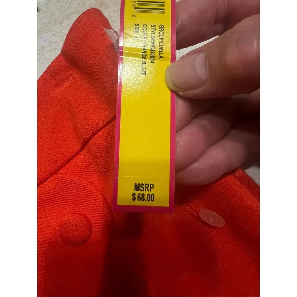 Catherines Catherine  Orange Blaze Mock Wrap Skirt Sz 8 NWT - Image 5