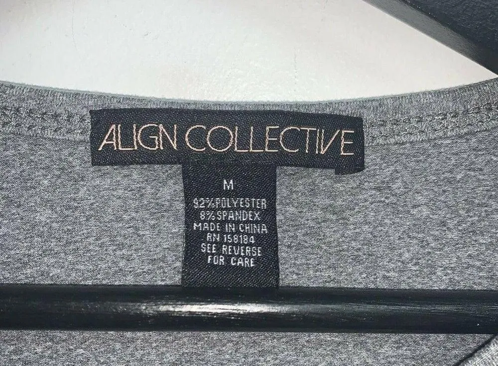 Align Collective Womens Long Sleeve Shirt Size M Gray "Be Strong Be You" Tee Top Size M - Image 3