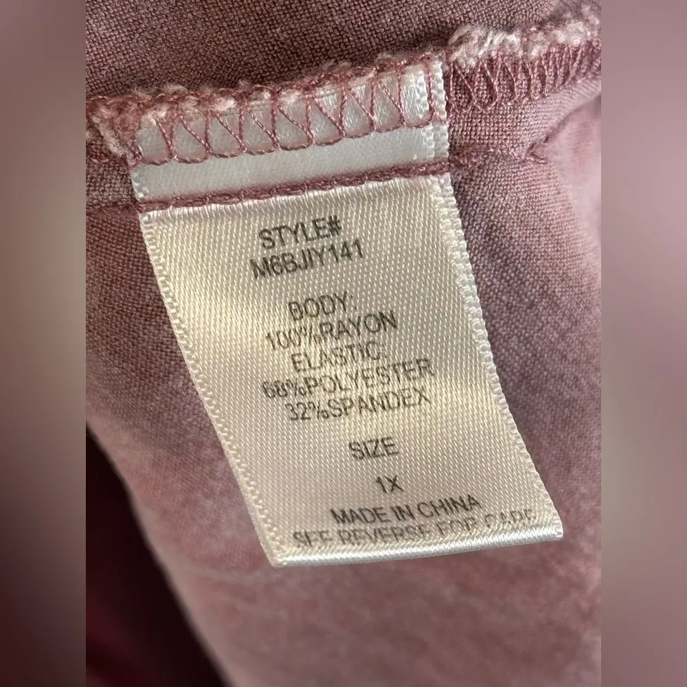 Ophelia Roe Pink Polka Dot Smocked Cottage Core Dress Midi Women’s Size 1x - Image 6