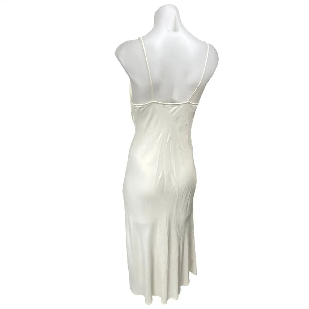 Zara White Ivory Sleeveless Cowl Neck Cami Camisole Tank Midi Slip Dress Size S - Image 2