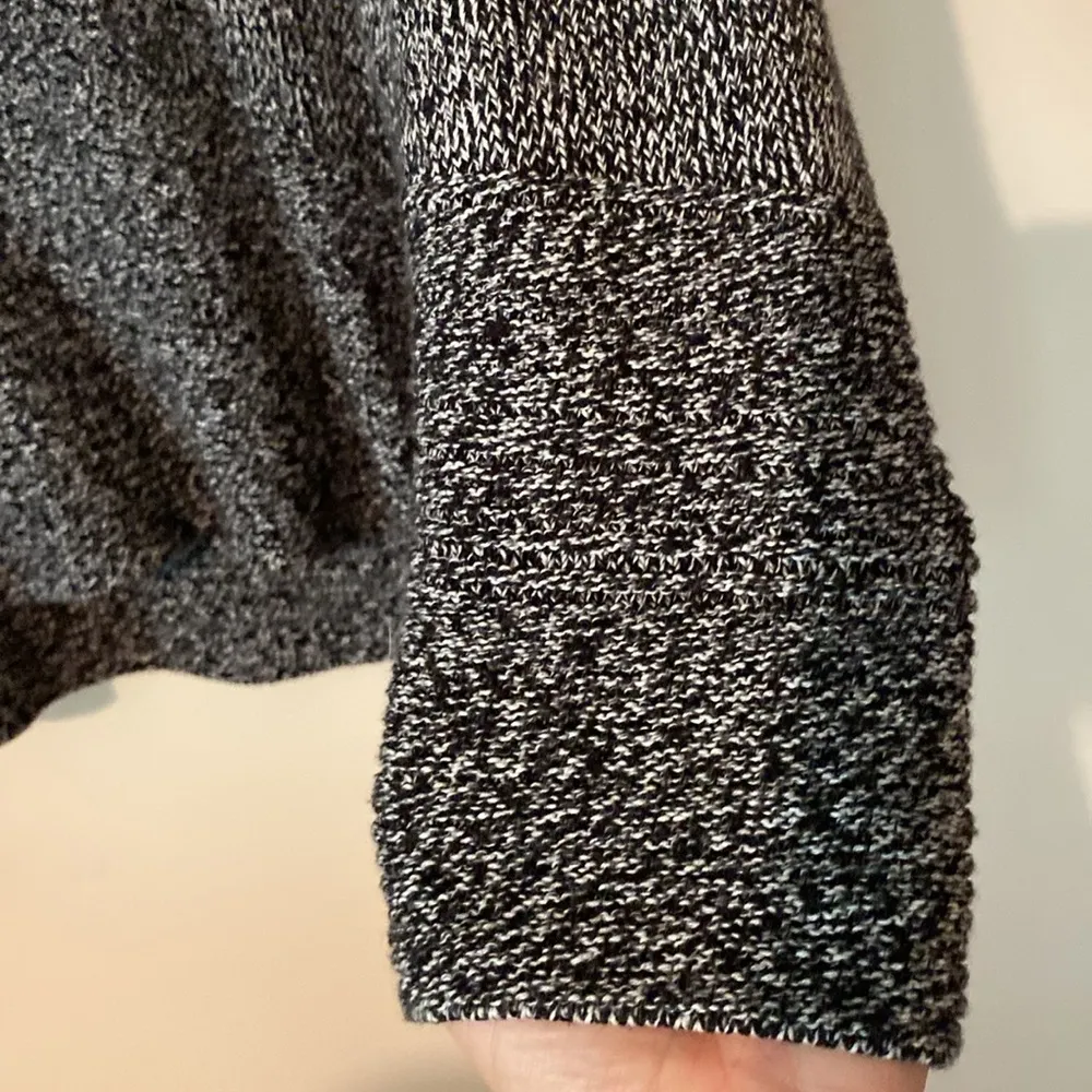 Women’s Calvin Klein Gray Cowl Neck Sweater Timeless Knit black white XL - Image 4