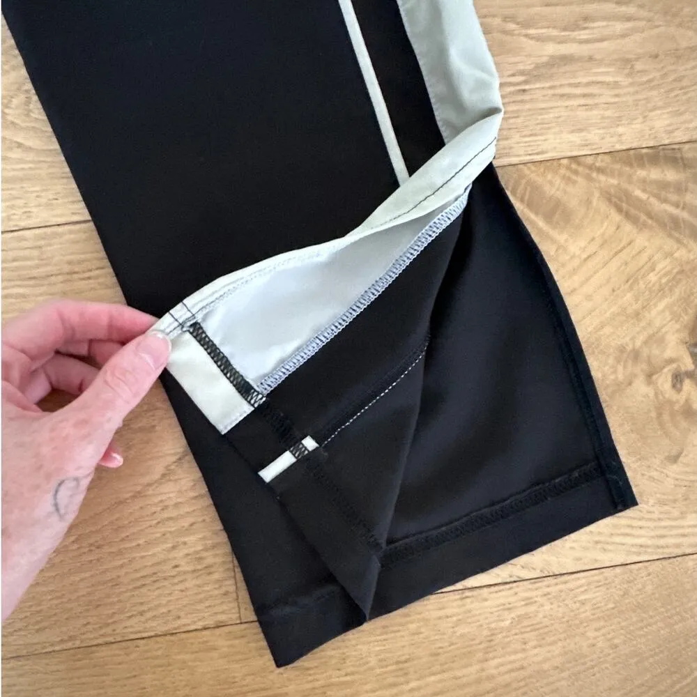 Noli - Track Pants with Side Stripes & Split Hem in Black & Gray - Image 2