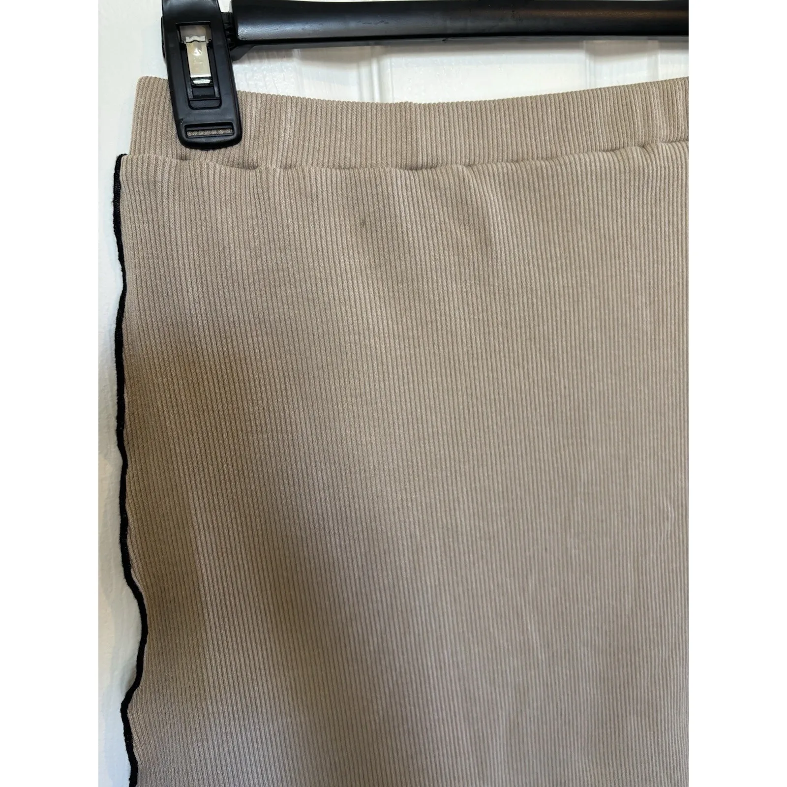 Princess Polly Tan Black Nelle Mini Skirt Ribbed Size 6 Bodycon Retro Festival - Image 5