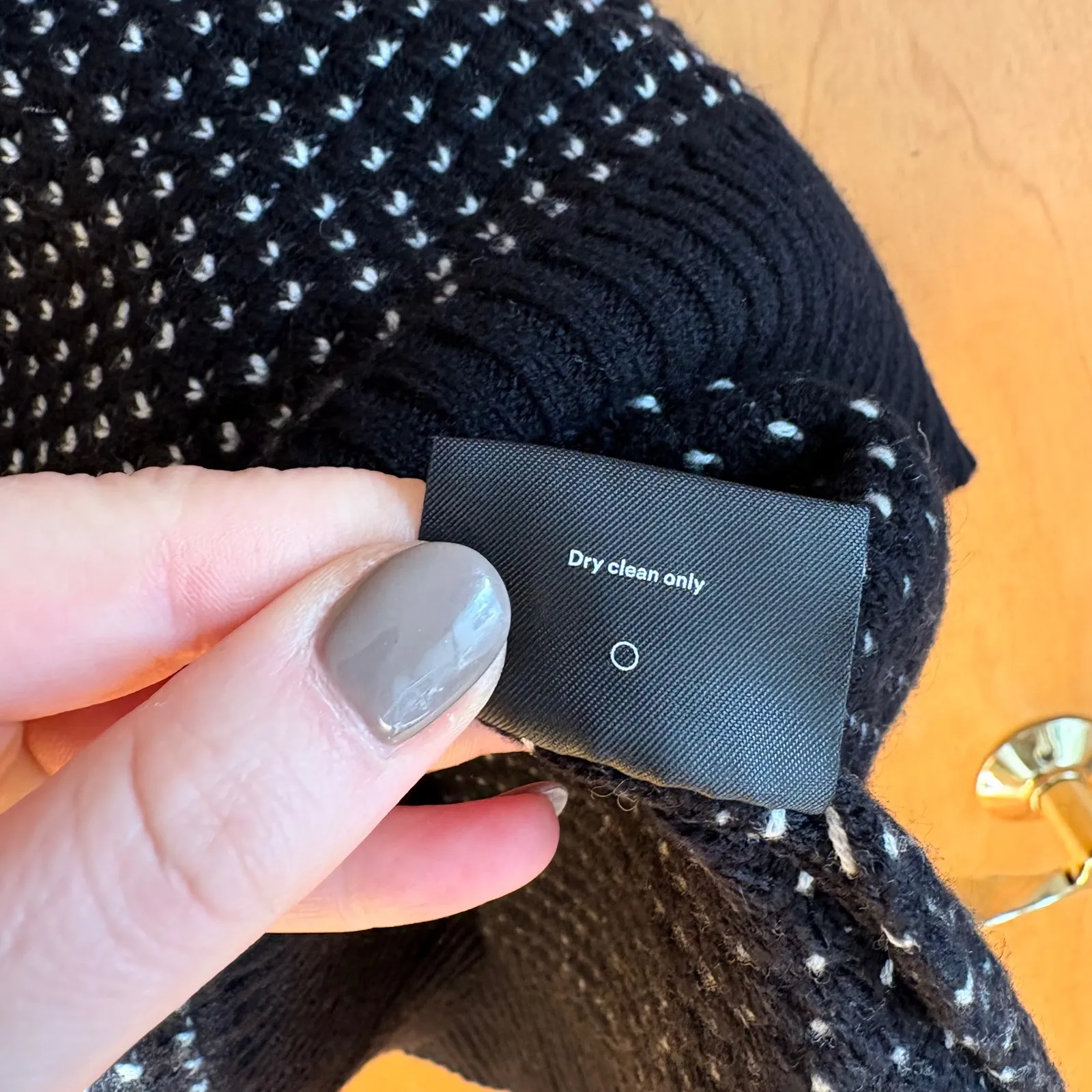 Summersalt Black White Speckled Knit Wool Cashmere Sweater 2X Balloon Sleeve - Image 6