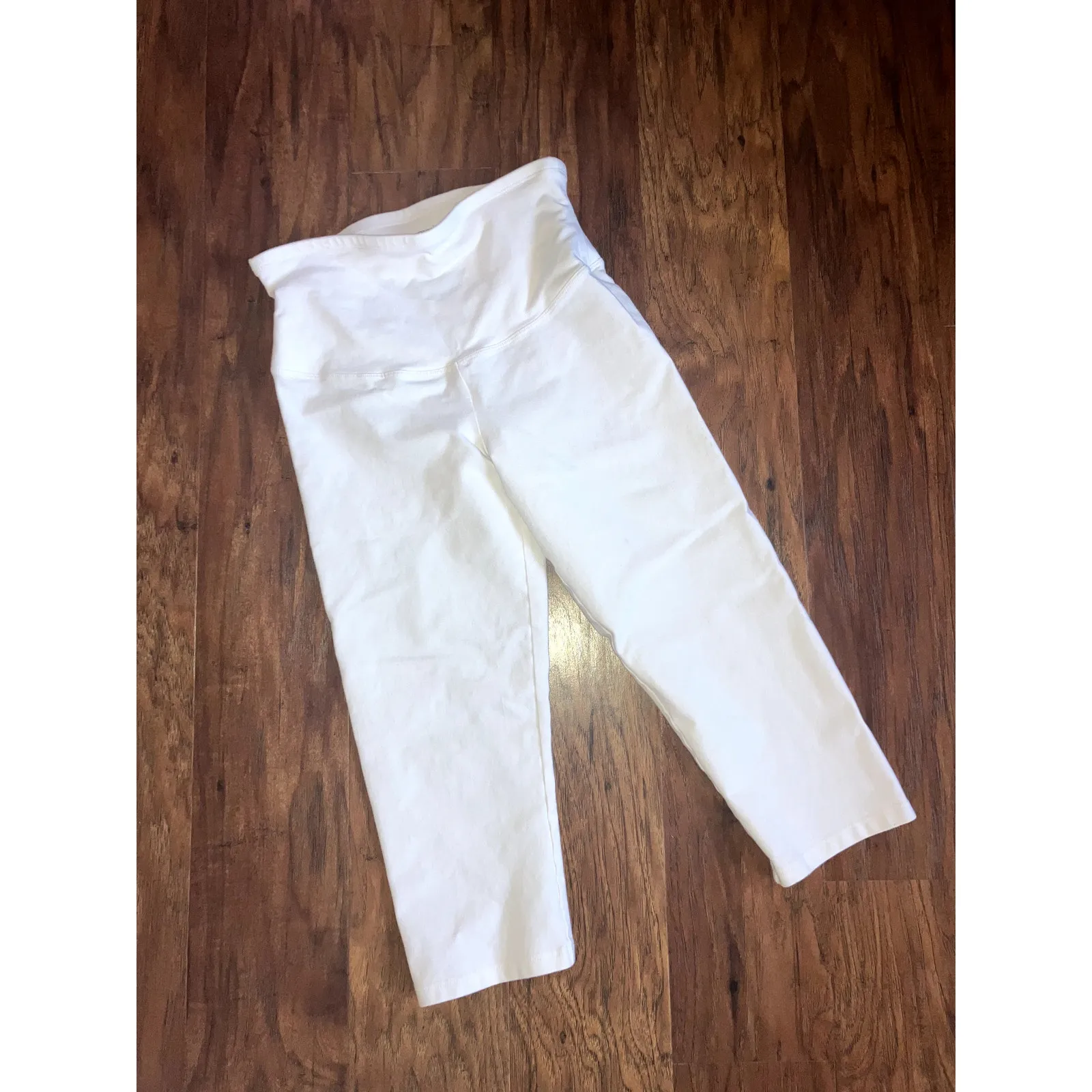 YUMMIE Talie Crop Capri Shaping Legging in White Butt Lift Size Small S - Image 5
