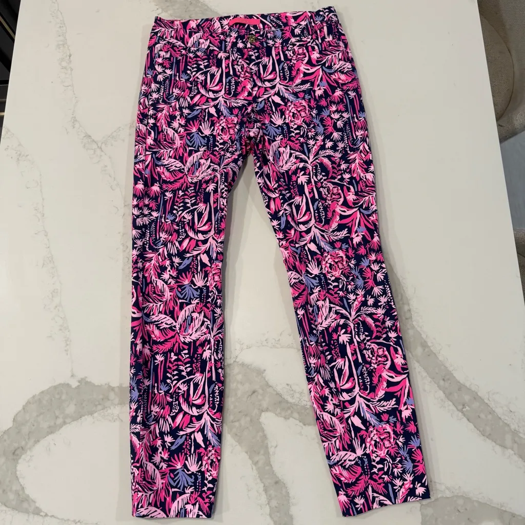 Lilly Pulitzer Kelly Skinny Ankle Pants Women’s 4 Bright Navy Swing Of Things - Image 3