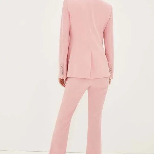 Veronica Beard Miller Dickey Double Breasted Blazer Peony Baby Pink Size 6 - Image 6