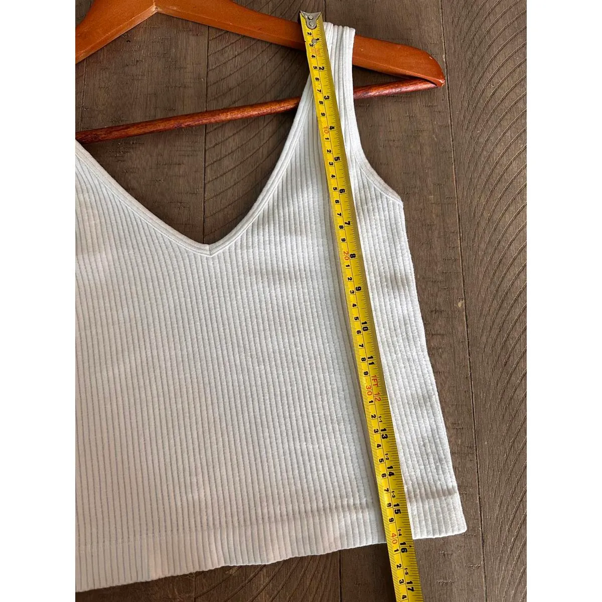 Free People Intimately Ribbed Brami Cropped Tank Top White Women’s size M/L - Image 9