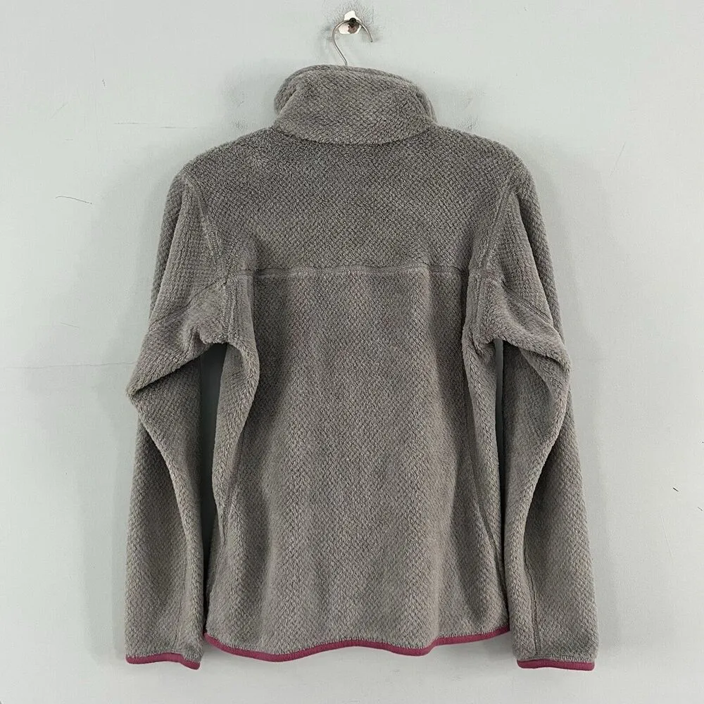 Patagonia Re-Tool Snap-T Pullover Gray Purple Polartec Fleece Womens Jacket - Image 2