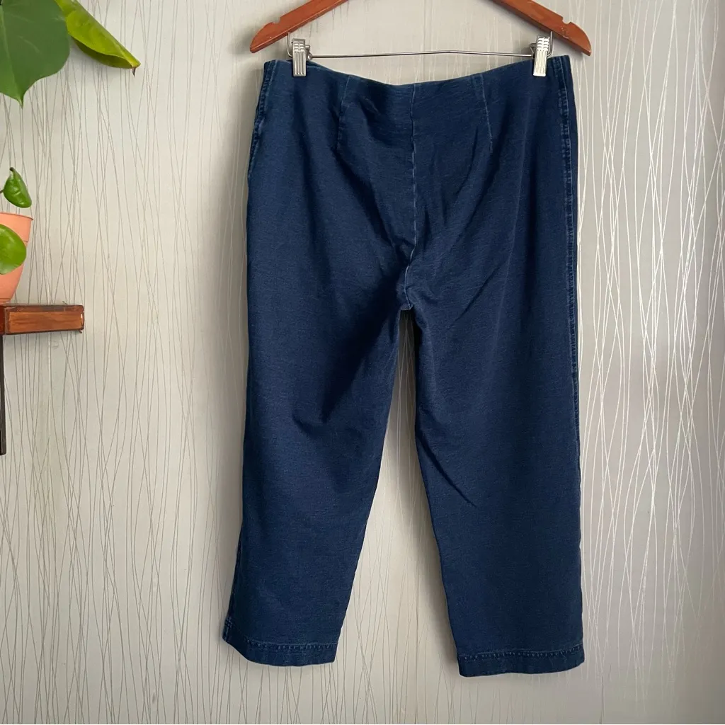 Pure Jill by J. Jill Women’s Cropped Pants Size Medium Blue - Image 4