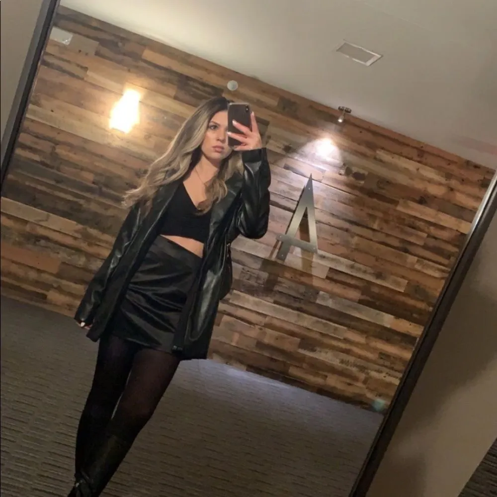 Joie black vegan leather blazer size small‎ - Image 2