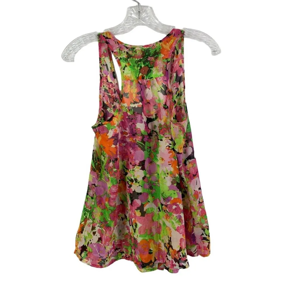 Ambiance Apparel Women's Shear Floral Tank Top - Image 2