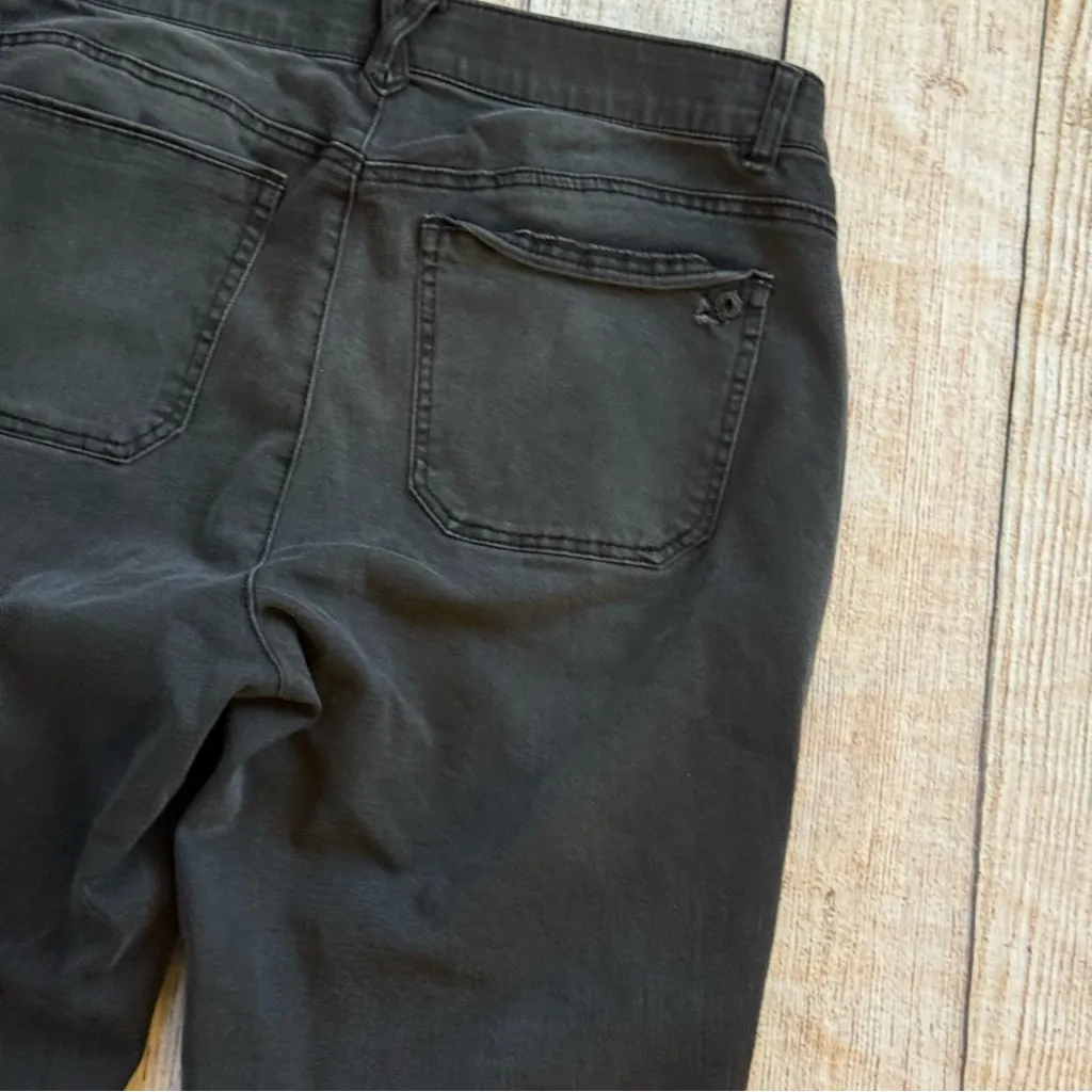 Democracy Ab Technology Ripped Girlfriend Black Patch Jeans Size 16W - Image 10