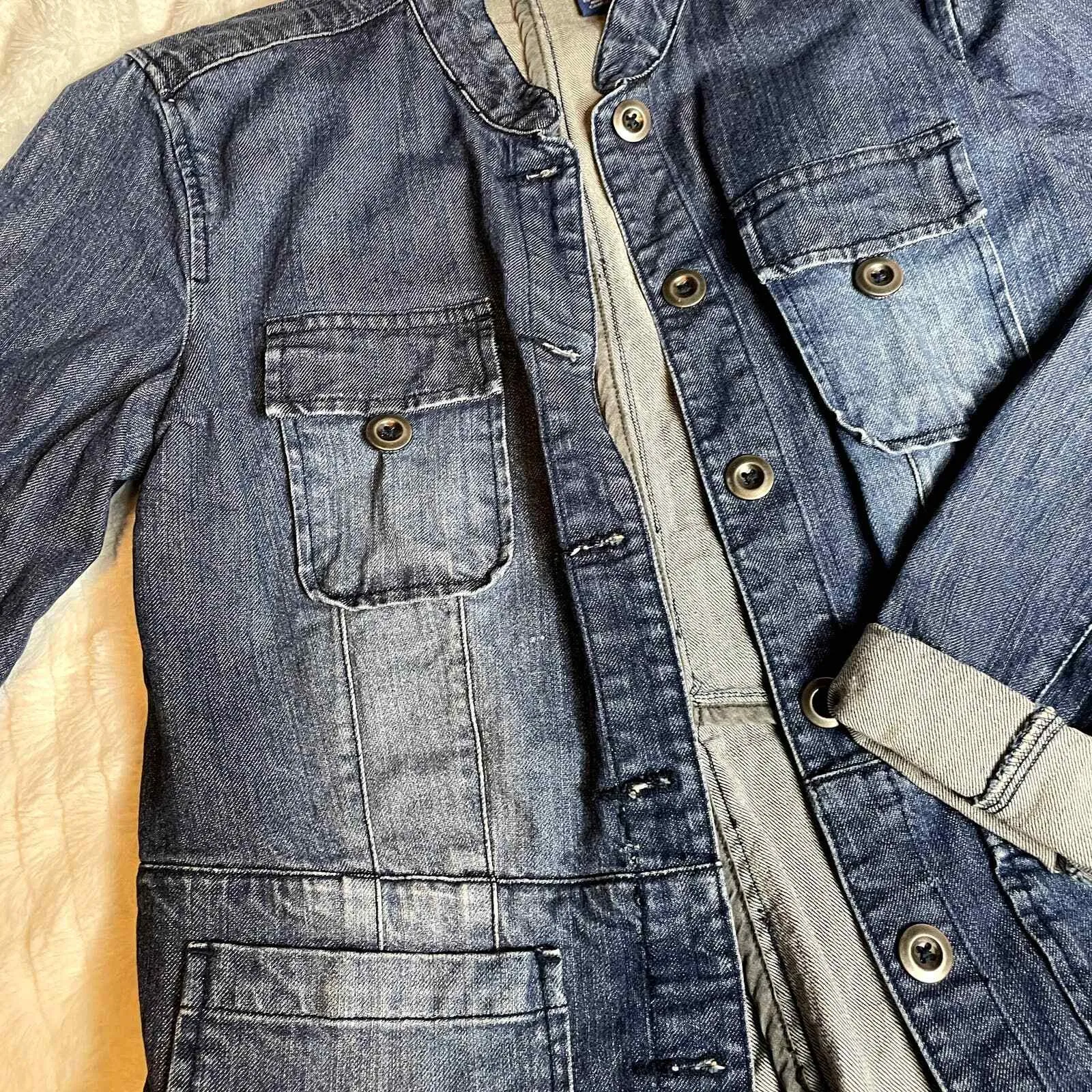 High Sierra  Medium Denim Jacket Jean Pockets Tailored FIt‎ - Image 3