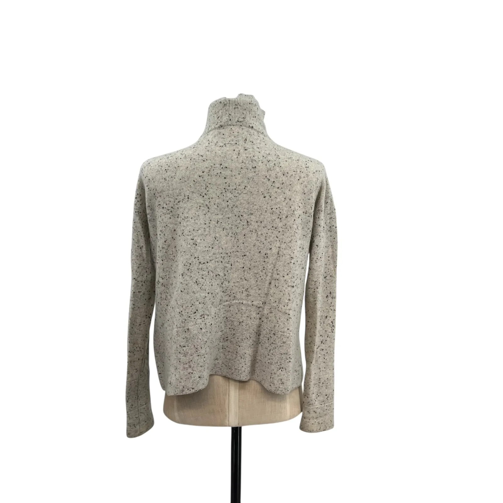 Everlane The Cashmere Square Turtleneck Sweater Speckled Gray Size XS - Image 7