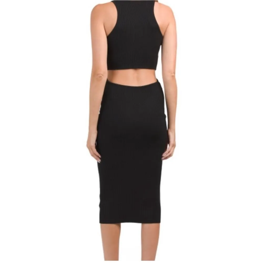 HOUSE OF HARLOW 1960 Compression Knit Midi Dress, black, size xS Black - Image 2