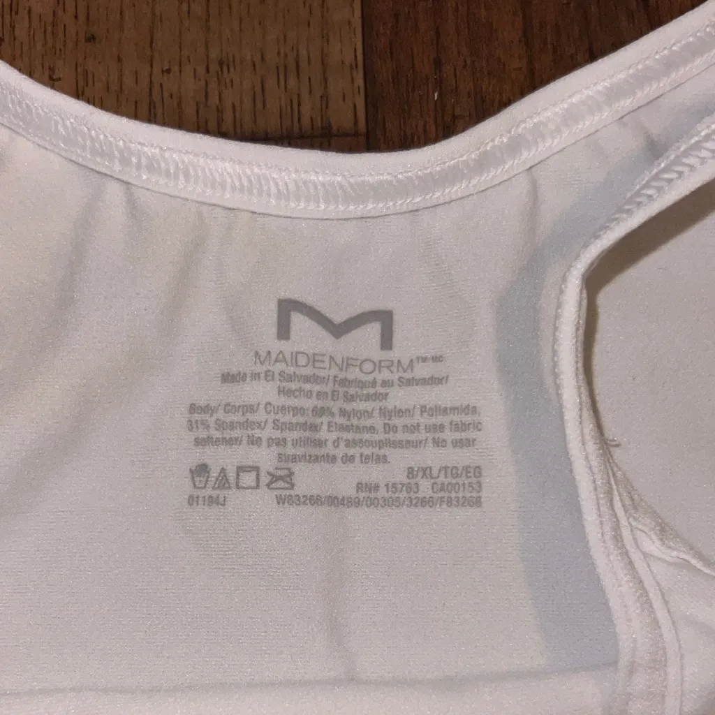 Women's White Camisole Top compression Maidenform size XL - Image 2