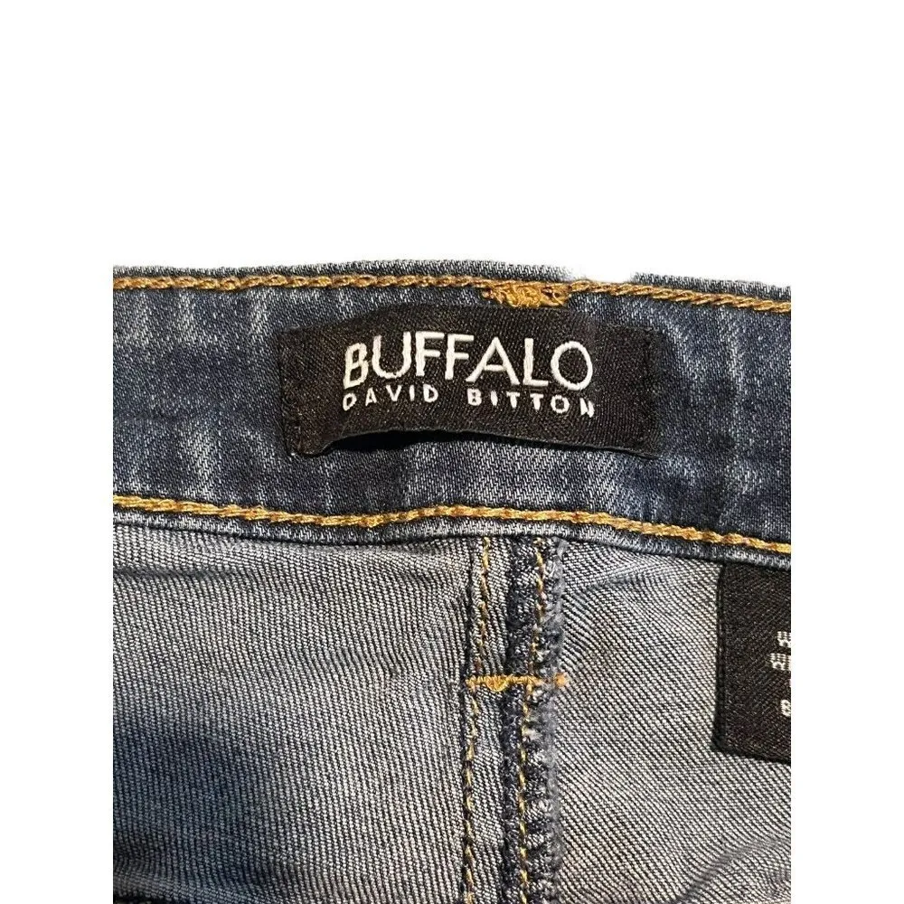 Buffalo Jeans Womens Size 12/32 Blue Skinny Stretch Mid Rise Tapered Pants - Image 7