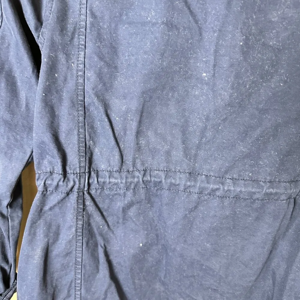 OLD NAVY Navy Blue Cargo Utility Jacket with Waist Cinch Size Medium - Image 5