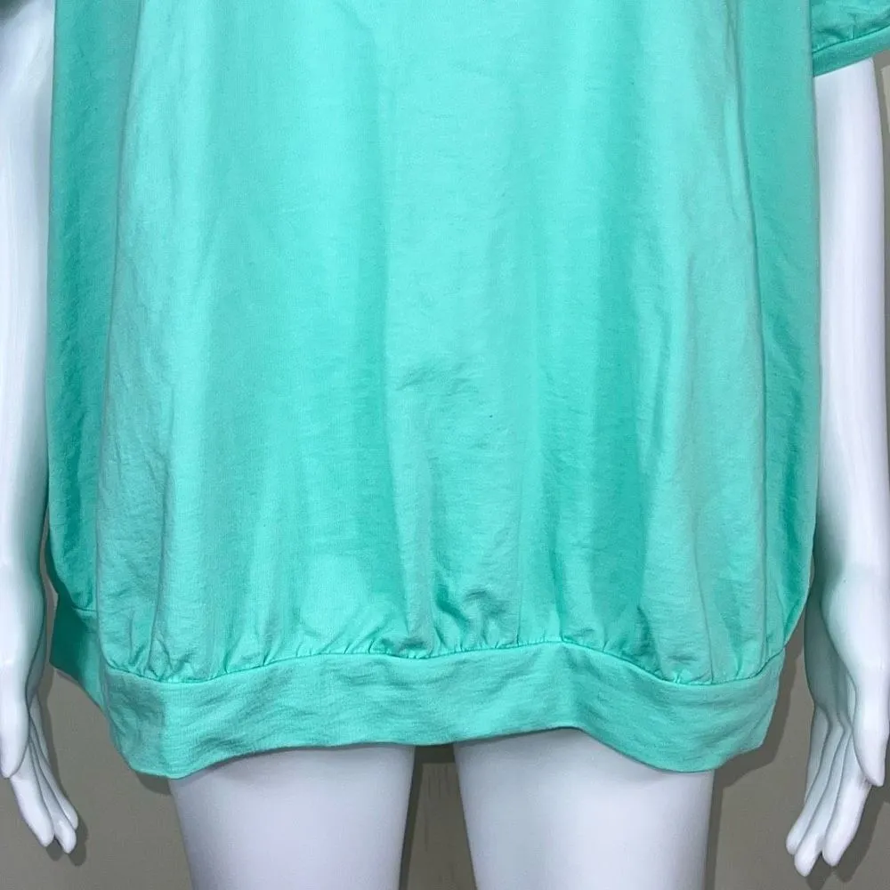 Lane Bryant Livi Activewear Poof Short Sleeve Banded Bottom Slub Shirt (18/20) - Image 3