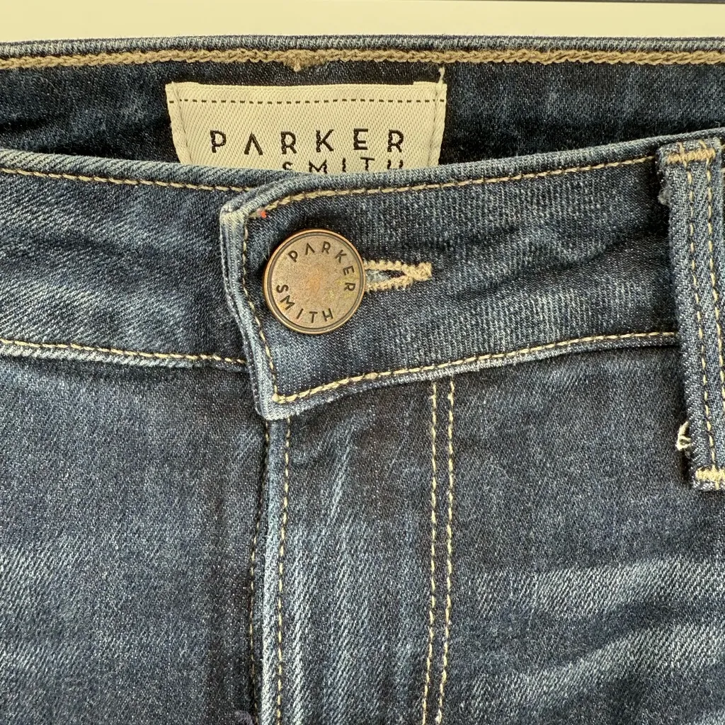 Parker Smith Women's Dark Blue Denim Straight Leg Frayed Hems Size 29/8 - Image 3
