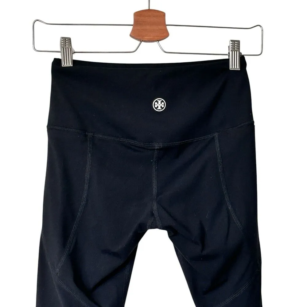 Tory Burch Sport Leggings Women’s XS Black Chevron Yoga - Image 9