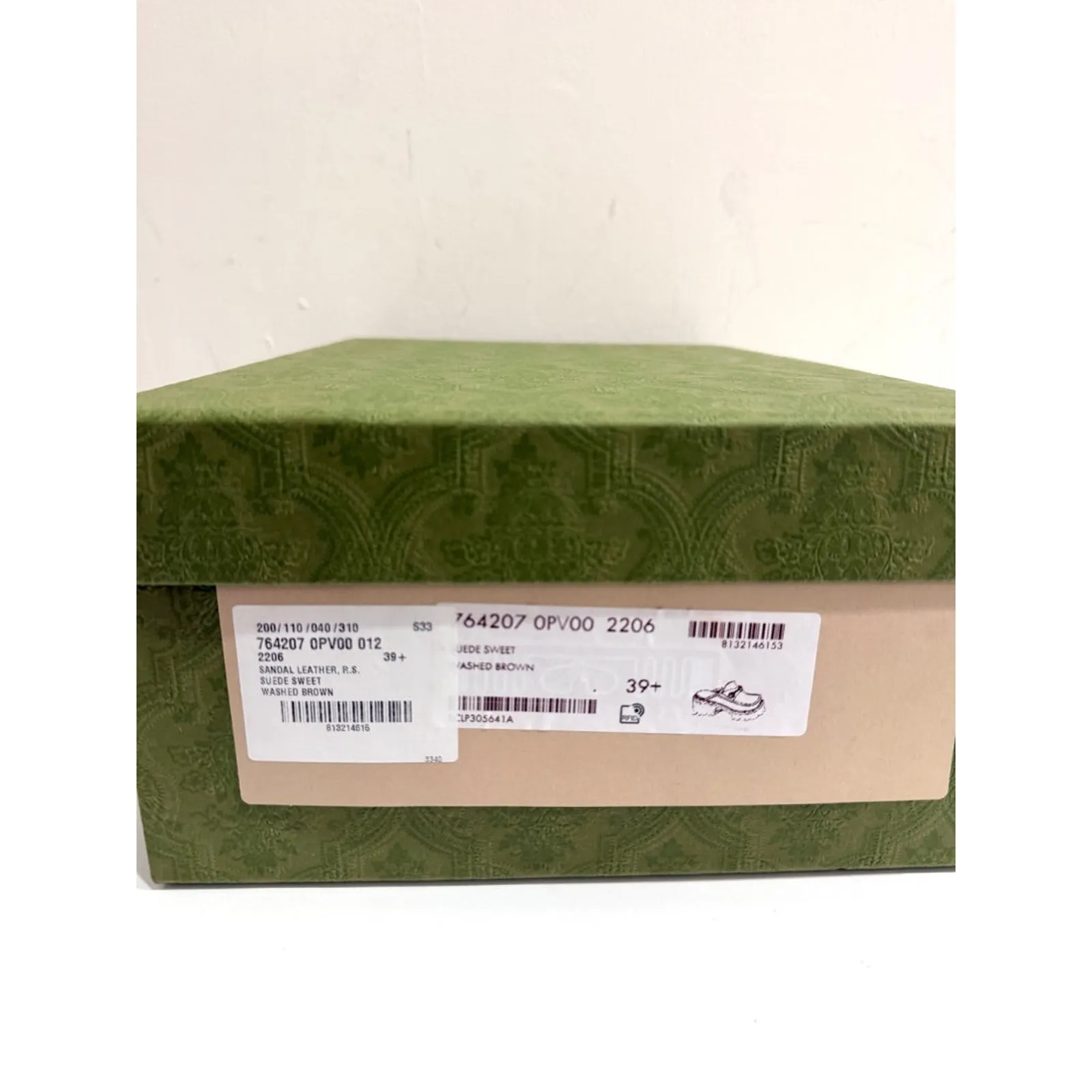 NWB Gucci Suede Horsebit Platform Mules Sandals Washed Brown Women's Size 39.5 - Image 9