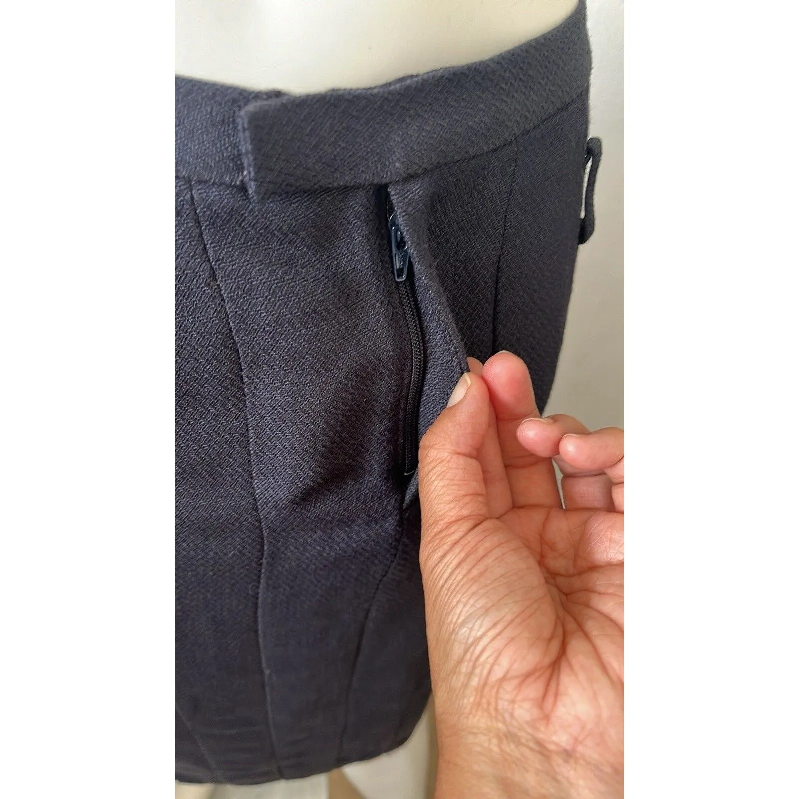 Undercover Jun Takashi Womens Pencil skirt size 2 pleated academic quiet luxury Blue - Image 10