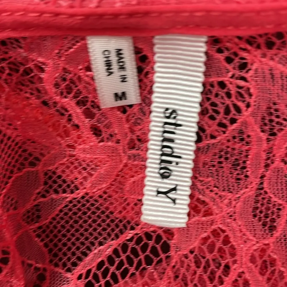 Studio Y Lace Crossover Black Blouse - Image 4