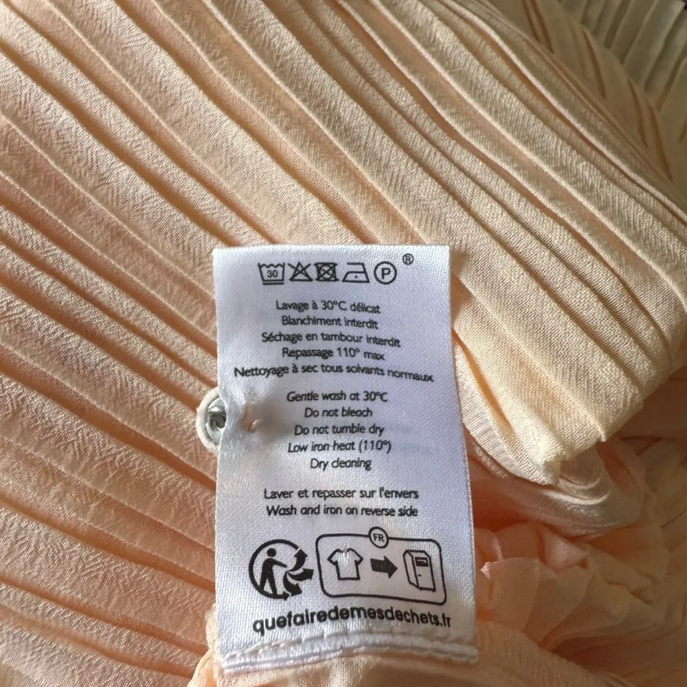 Sézane - Sibie Blouse Pink Pleated Long Sleeve Size 34 (US 2/XS) - Image 8