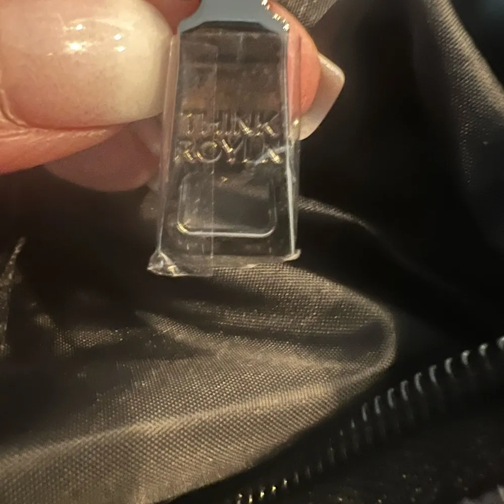 New Think Royln Nylon Quilted Tote Purse Carrington Pearl Latte Bag Silver - Image 4