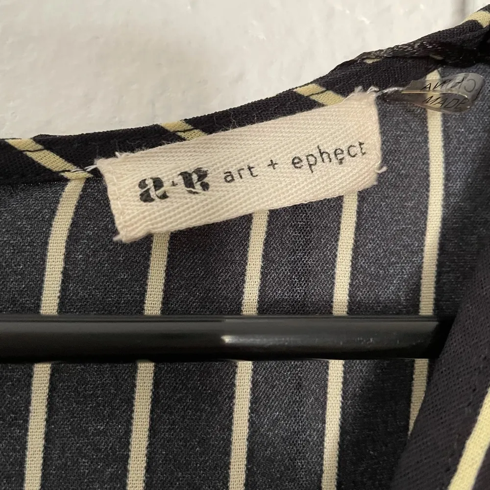 Art + Ephect Striped Longsleeved Jumpsuit M White Size M - Image 3