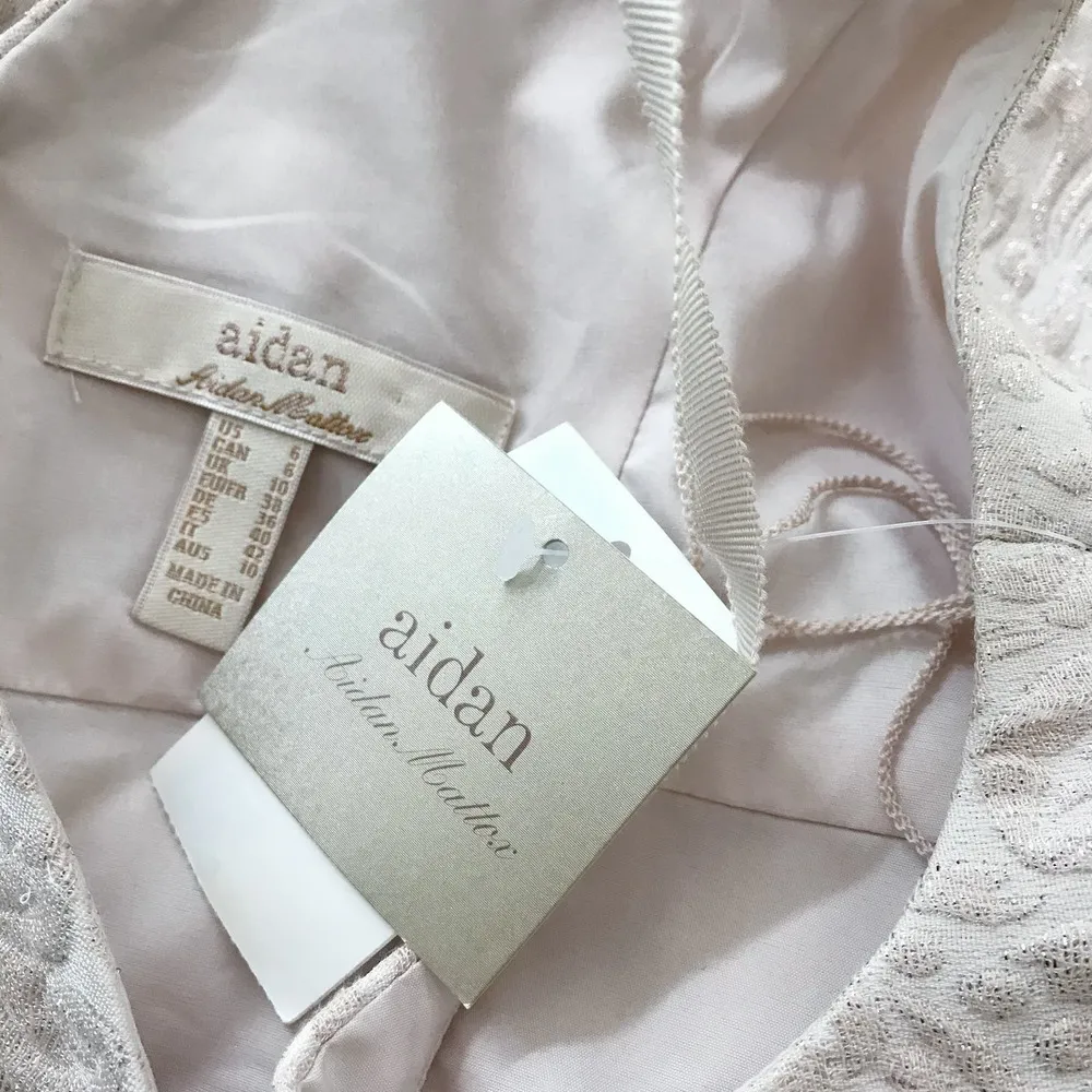 New Aidan Mattox Jacquard Hi-Low Flare Dress 6 - Image 11