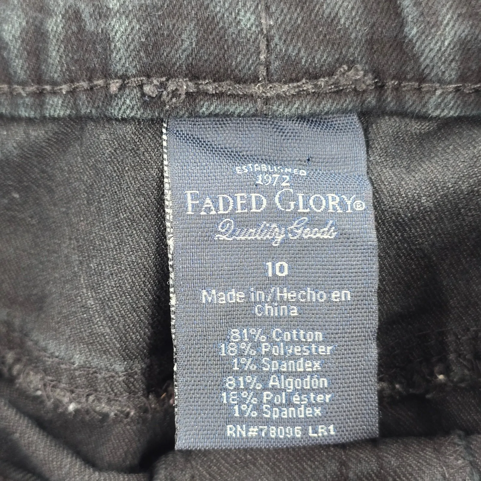 Faded‎ Glory Black Skinny Pullon Jeggings Straight Cotton Stretch M Medium 10 - Image 7