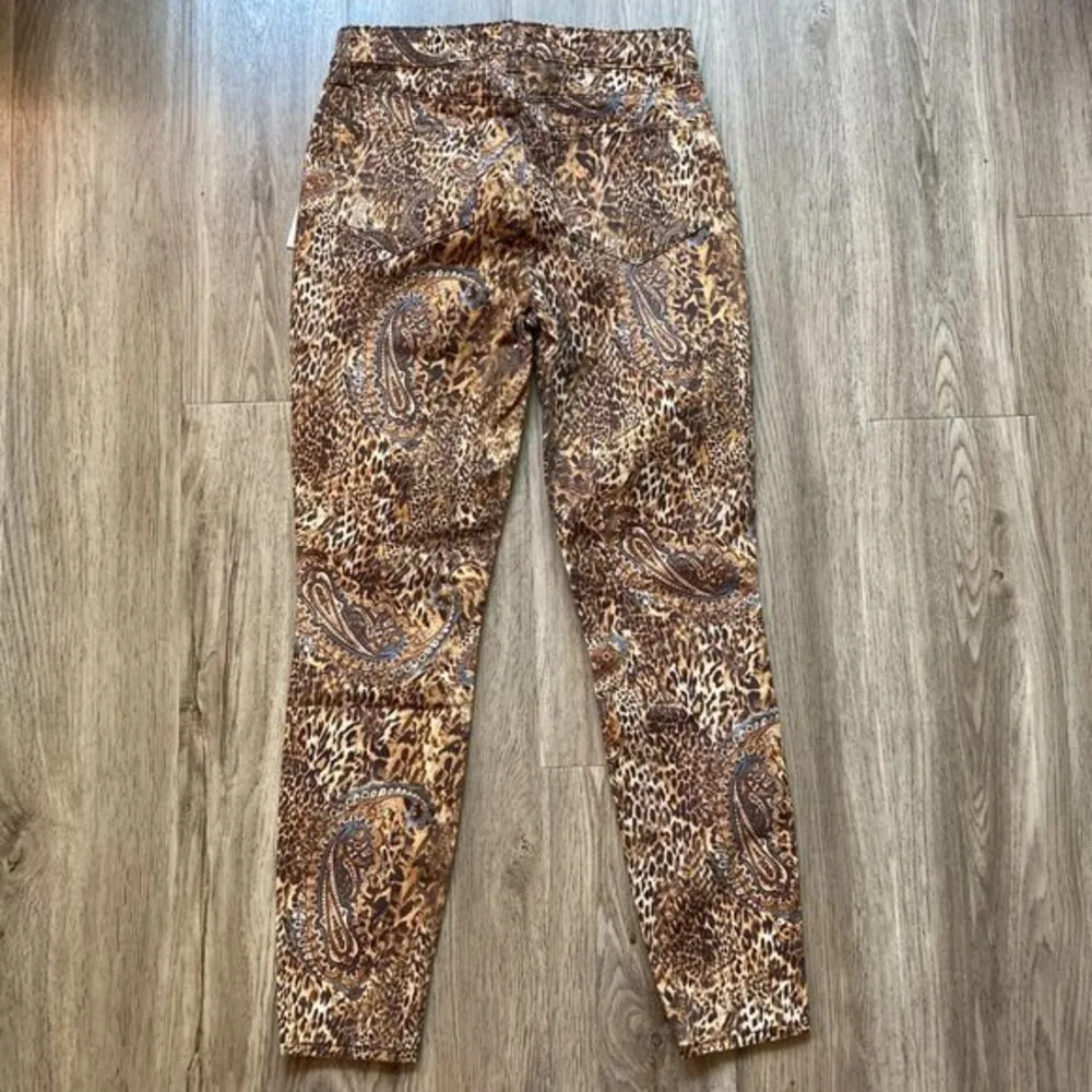 L'AGENCE Margot High-Rise Print Ankle Skinny Paisley Leopard Jeans Size 25 NWT - Image 11