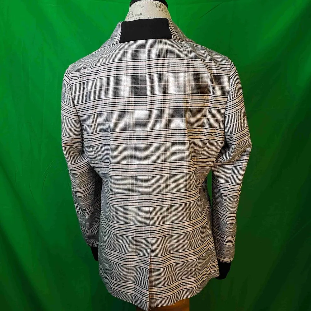 Ted Baker London Womens Pink Black Kimm Ribbed Cuff 30 Years Blazer 3‎ 12 - Image 2