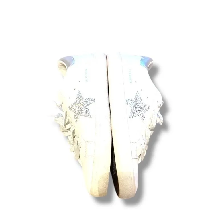 Vintage Havana Glitter Star Sneakers Size 9.5 White Leather Low Top Casual - Image 3